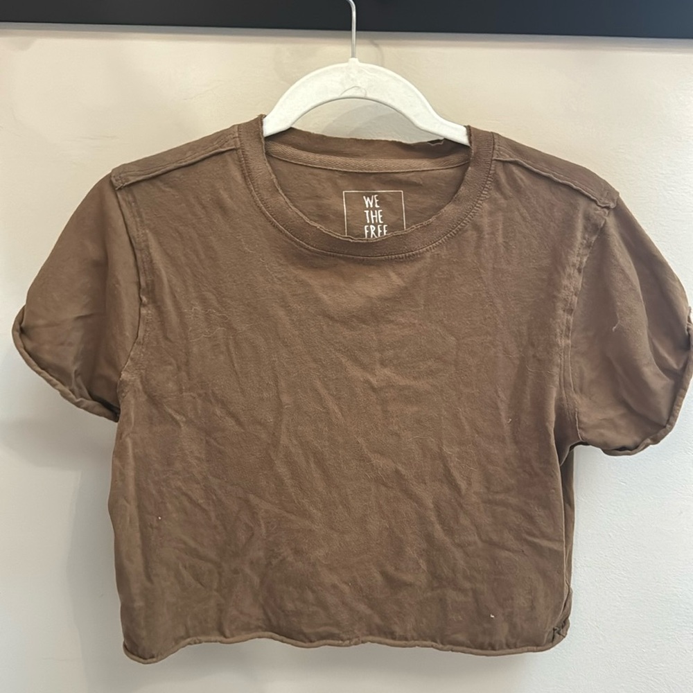Free people brown t shirt